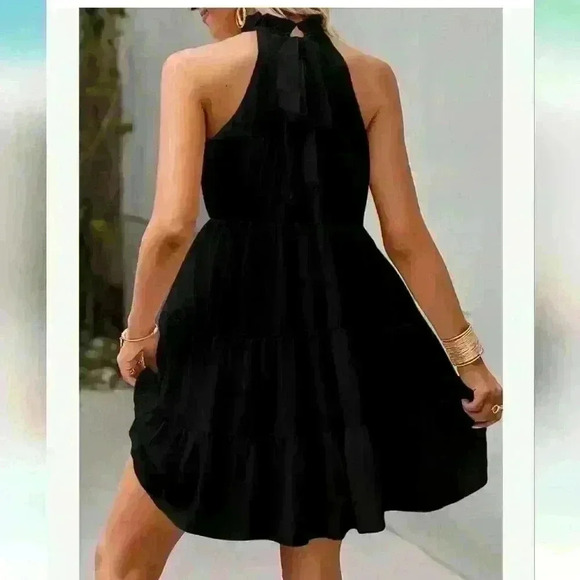 Kirundo Halter Dress Xxl, Black - Picture 3 of 5